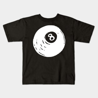 8 Ball Doodle White Kids T-Shirt